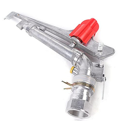 1.5 inch Agriculture Irrigation Spray Gun, 360°Adjustable Irrigation Sprinklers 2 Spray Nozzles Large Area Lawn Sprinkler for Farms