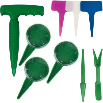 16Pcs Seed Planting Tool Kit, Seed Dispensers, Garden Dibber & Plant Labels