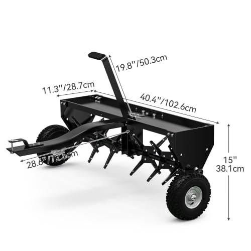 YINTATECH 40 Inch Plug Aerator Tow Behind, Pull Behind Core Aerator Tool - size: 40 Inch