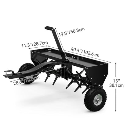 YINTATECH 40 Inch Plug Aerator Tow Behind, Pull Behind Core Aerator Tool - size: 40 Inch