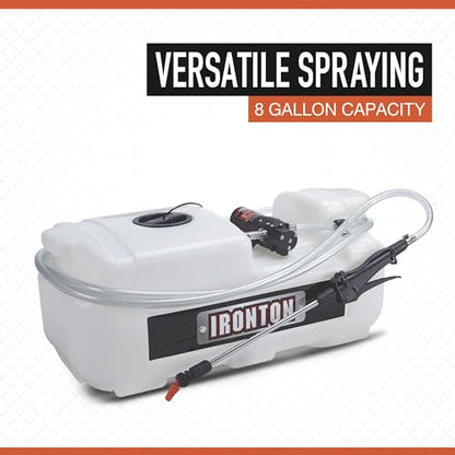 Ironton 12V Sprayer Pump, 8-Gallon, 1 GPM, 12V, 12ft. Vertical Spray Reach - size: 8 Gallon