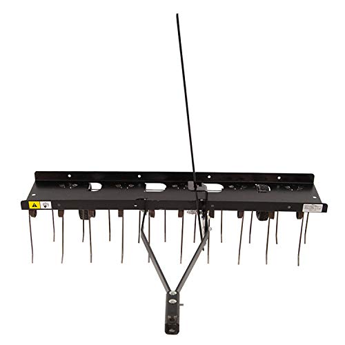 Brinly DT-402BH-A Tow Behind Dethatcher with Transport Mode, 40", Matte Black - color: Matte Black
