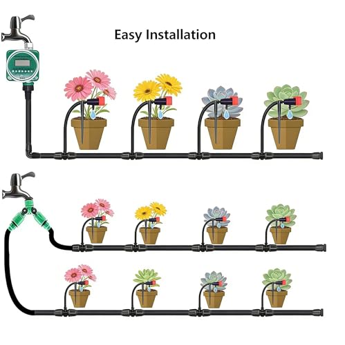 1/4" Drip Irrigation Drippers with Support Stakes, 25 Set - color: 25set Drippers with Support Stakes