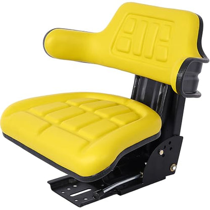 Universal Tractor Suspension Seat with Tilt - Yellow | Fits Ford/New Holland Models