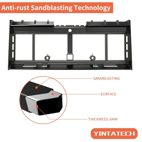 YINTATECH 45" Skid Steer Pallet Fork Frame 3000 lbs Quick Tach - size: 3000lbs