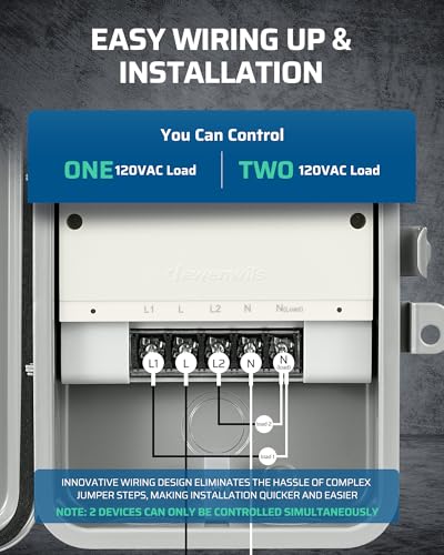 DEWENWILS Pool Pump Timer, Outdoor Smart WiFi Timer Box, 40A 120VAC 2HP - style: 120VAC 2HP