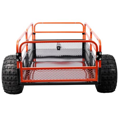 1500 LB Tow Behind Dump Cart with Mechanical Lever Dump