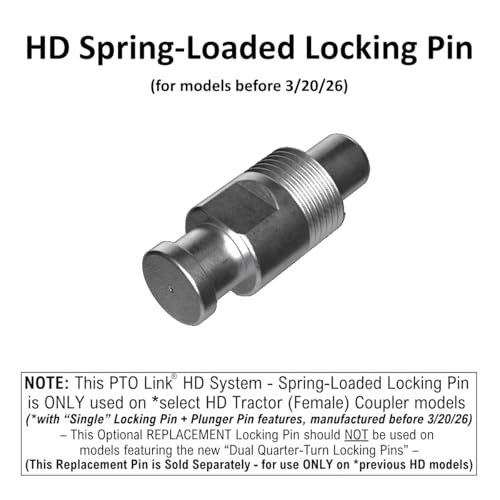 HD Quick-Connect System - Replacement Spring-Loaded Locking Pin (for Models w/Single Locking Pin + Plunger Pin Features ONLY) (Not Compatible with Compact or HD-Plus Systems) - style: Replacement Locking Pin (for models featuring single Locking Pin + Plun