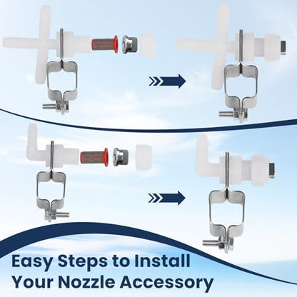Spray Boom Repair Kit with 8001-VS Tips and 1" Square Clamps, 1 Set