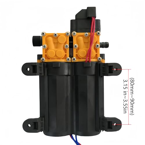 DC 12V Diaphragm Water Pump 145PSI Fresh Water Pump Self Priming Sprayer Pump High Pressure Smart dual core pump