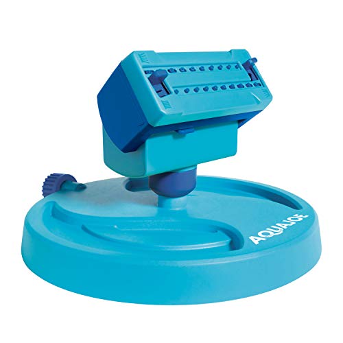Aqua Joe BDL-A0138-P2 20-Nozzle Mini Gear-Driven Oscillating Sprinkler on Sled Base, Customizable Coverage, 4,250 Sq. Ft. Max Coverage