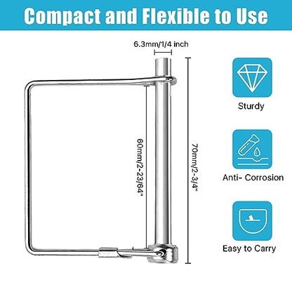 40 PCS Square Trailer Hitch Pin, Safety Carbon Steel Wire Shaft Locking Pin, 1/4 Inch Diameter Coupler Pin PTO Pin for Farm Lawn Garden Wagons Towing - size: 0.23 inches x 3.03 inches