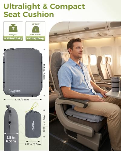 ATEPA Inflatable Seat Cushion - color: XL - 1 Pack Grey