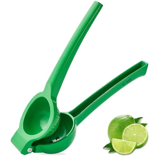 Y-ME Manual Juicer Citrus Lemon Squeezer, Fruit Juicer Lime Press Metal, Professional Hand Juicer Kitchen Tool（Lime) - color: Green