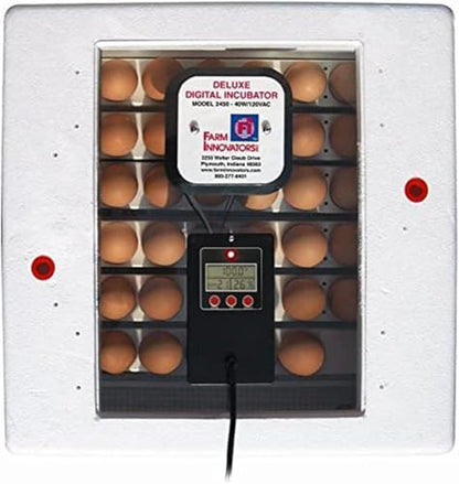 Farm Innovators Model 2450 Pro Series Digital Circulated Air Egg Incubator with Automatic Egg Turning and Humidity Control, 41 Egg Capacity