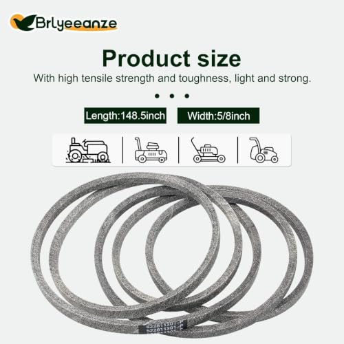 522811301 Lawn Mower Deck Belt - size: 148.5"L x 0.63"W