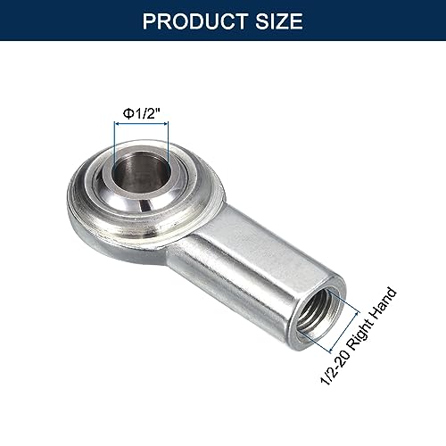 CF8 Rod End Bearing Heim Joints, 1/2 x 1/2-20 Right Hand Female Thread Heim Joint with Jam Nuts 2pcs - size: 1/2"