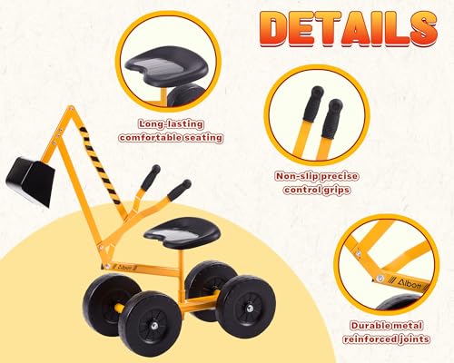 Albott Ride On Sand Digger Excavator Toys - color: Yellow