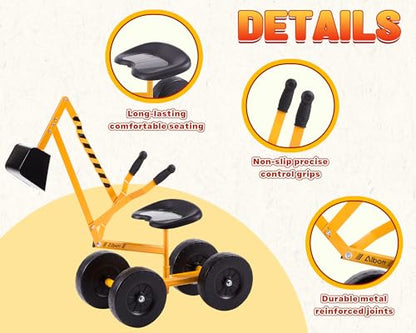 Albott Ride On Sand Digger Excavator Toys - color: Yellow