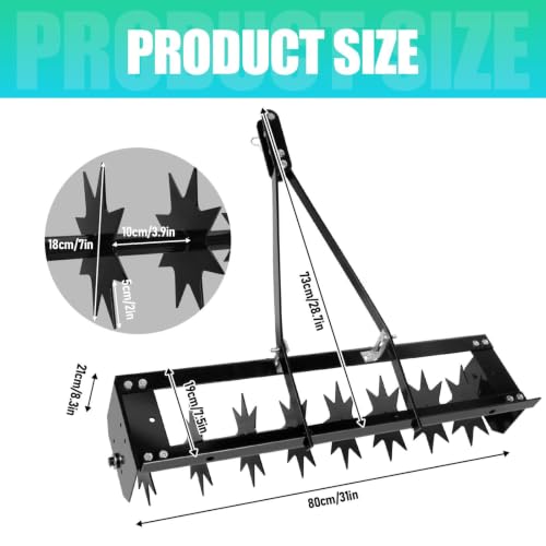 Tow Behind Lawn Aerator 400LBS,Pull Behind Aerator with Steel Nails