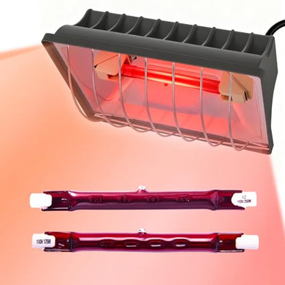 250W Chicken Coop Heat Lamp with Guard & Adjustable Temp - size: 1 Pack