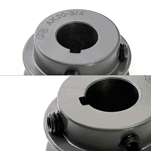 QWORK Single Groove Web Sheaves, 2.05" OD 3/4" Bore V-Belt Sheave for V-Belt, AK2034