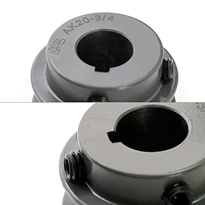 QWORK Single Groove Web Sheaves, 2.05" OD 3/4" Bore V-Belt Sheave for V-Belt, AK2034