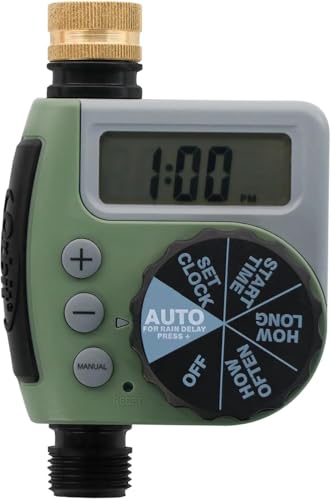 5-Pack (5 Total Timers) Orbit One Outlet Single-Dial Hose Faucet Timer - Easy Programmable - for Garden Watering System - LCD Hose Timer with Adjustable Watering Schedule - 62056 - size: Pack Of 5