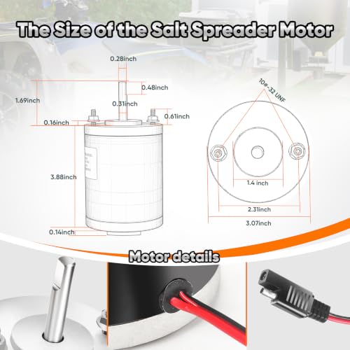 12V Salt Spreader Motor Replacement for Buyers SaltDogg 3000966