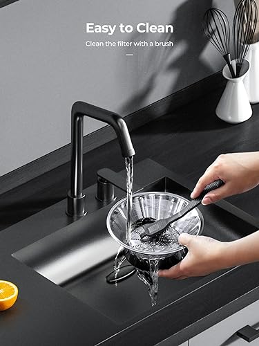 HOUSNAT Centrifugal Juicer for Whole Fruit and Vegetables, 3 Speed, 400W - color: Black