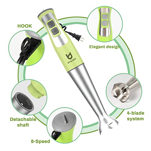 UTALENT 3-in-1 Immersion Hand Blender - Puree Food, Smoothies and Soups