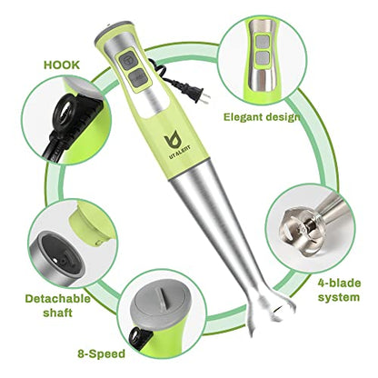UTALENT 3-in-1 Immersion Hand Blender - Puree Food, Smoothies and Soups