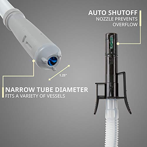 Deway Fuel Transfer Pump WAYPUMP09,AA Battery, Auto Stop, 2.4 GPM, 35" Hose - style: Auto Stop Nozzle w/ 39" Plastic Hose