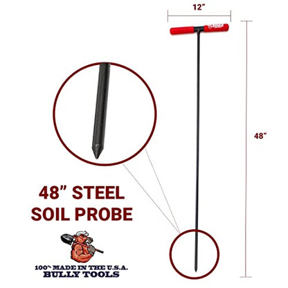 Bully Tools Steel Soil Probe with T-Style Handle, 0.5" Steel Diameter