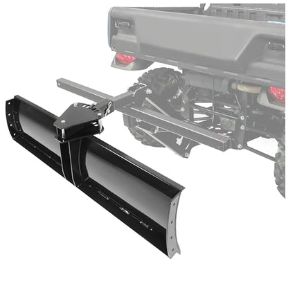 KUAFU 3-Point 48 Inch Scrape Blade Implement 2 Inch Reciever Compatible with ATV UTV Rear Grading Blade Attachment Angle Adjustment Adjusts 0 7.5 or 15 Degrees