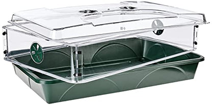 EarlyGrow 93774 Domed Propagator, 1 Height Extender, Green - size: 1 Side Extender with no Clip Set