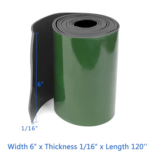 HooTown Adhesive Solid Rubber Strips, Self Neoprene Rubber Sheet Rolls Seal - size: 6”Wide x 120”Long, style: 1/16" Thick Adhesive