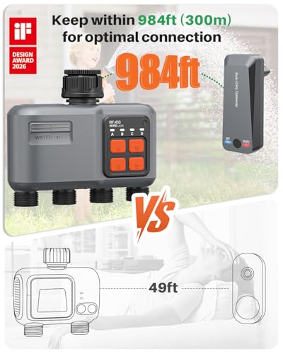 WiFi Sprinkler Timer 4 Zone, WiFi Smart Water Timer for Garden Hose - style: 4 Zone