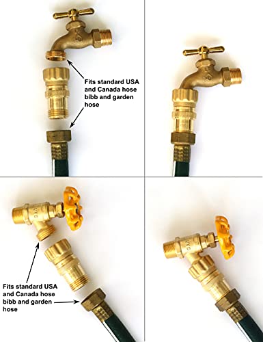 Lead-Free Brass 20-30 psi Water Pressure Reducer Regulator, 3/4 inch Hose Thread for Drip System, 140 psi Max Inlet Pressure