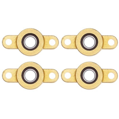 uxcell 4Pcs TF08 Pillow Block Bearings 8mm Bore, Copper Housing, ABEC 3 - size: TF08(8mm Shaft)