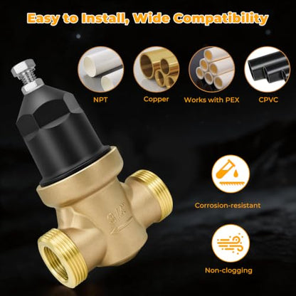 3/4‘’ NR3XL Water Pressure Reducing Valve With Double Union FNPT Connection