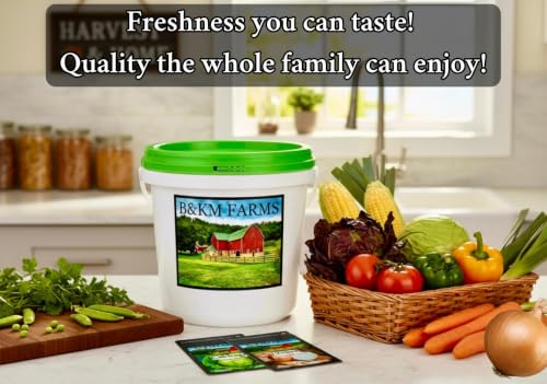 B&KM Farms 100,000 Non-GMO Heirloom Seed Kit-50 Fruit & Vegetable Variety
