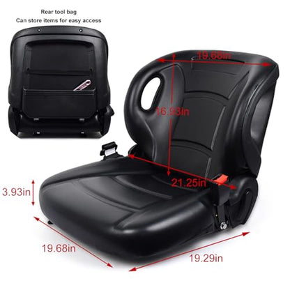 Universal Forklift Seat W/Switch, Replacement Lawn Mower Tractor Seat