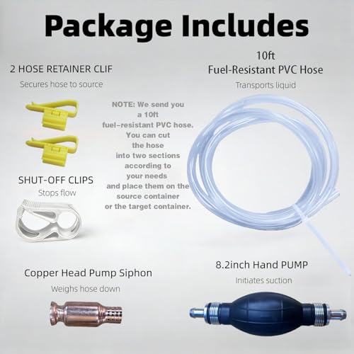 Fuel Transfer Pump, Portable Hand Fuel Siphon Pump