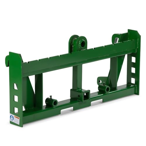 Titan Attachments Economy Series Global Euro Pallet Fork Frame Fits John Deere Tractors, Rated 4,000 LB, Accepts Class 2 Pallet Fork Blades and Conus 1 Hay Bales Spears, 2" Towing Hitch - size: Pallet Fork Length: Frame Only