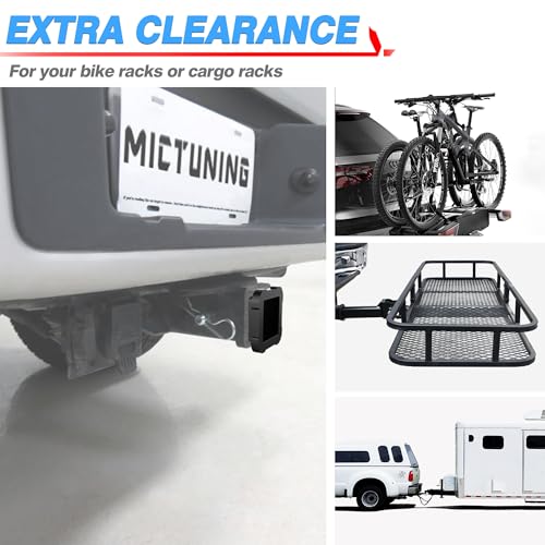 MICTUNING 2-1/2 inch to 2 inch Trailer Hitch Receiver Adapter - size: 2-1/2" to 2"
