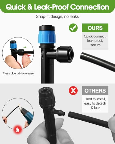 240FT Drip Irrigation System Kit, Quick-Connect Garden Watering System - size: 240FT