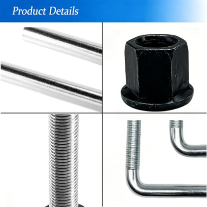 2 Pcs Clamp On Pallet Forks Bolts for Loader Bucket, Tractor Bucket