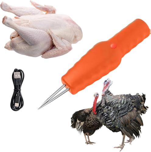 Chicken Defeathering Machine, Feather Remover | Electric Feather Remover Chicken/Duck/Goose Feather Remover Portable Poultry Defeathering Machine Orange Model - color: F-3