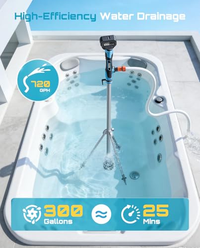 SEESII Cordless Stick Water Transfer Pump with Hands-Free Tripod - color: Marine Blue